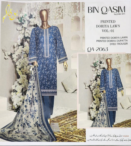 Doria Printed Lawn 2025 Edition 3 Piece Unstitched Suite