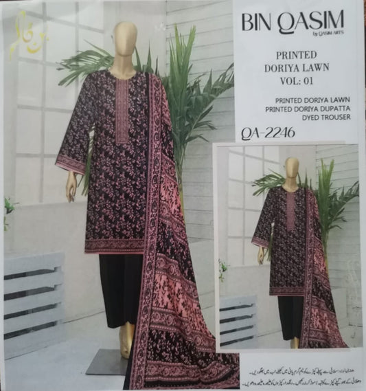 Doria Printed Lawn 2025 Edition 3 Piece Unstitched Suite