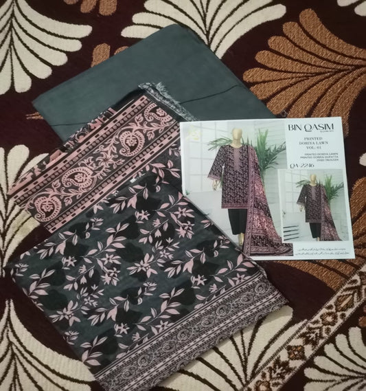 Doria Printed Lawn 2025 Edition 3 Piece Unstitched Suite