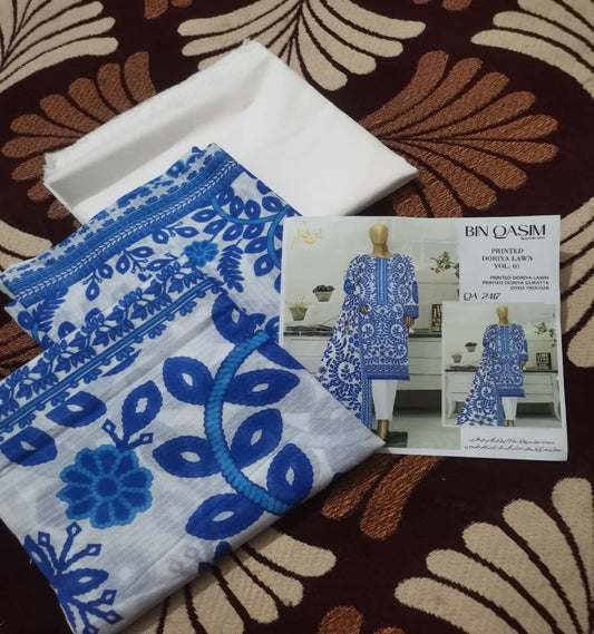 Doria Printed Lawn 2025 Edition 3 Piece Unstitched Suite