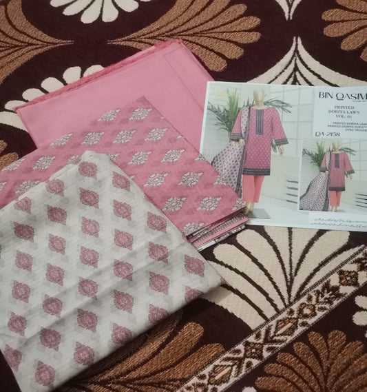 Doria Printed Lawn 2025 Edition 3 Piece Unstitched Suite